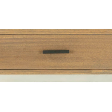 Eastern King Nova Domus Fantasia Walnut & Grey Bed with Two Nightstands