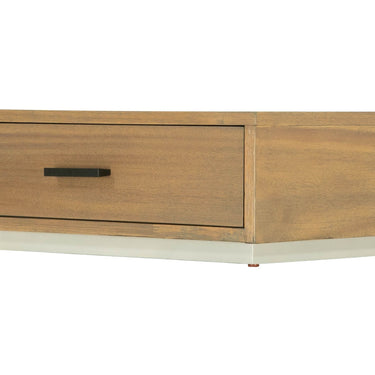 Eastern King Nova Domus Fantasia Walnut & Grey Bed with Two Nightstands