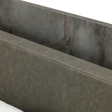 Nova Domus Ferrara Eastern King Volcano Oxide Grey Bed with Nightstands