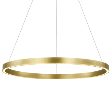 Visual Comfort Fiama 30" Dimmable LED Ring Pendant Light – Residential & Commercial Use in Brass Finish