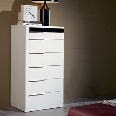 Impera Black & White Lacquer Walk-on Platform Bed 