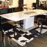 AX Centro White Crocodile Dining Table