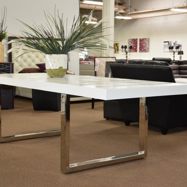 Skyline Extendable White Dining Table