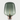 Italian Lodes Flar designer lamp featuring a Champagne metal base and Turquoise blown glass shade