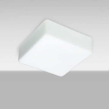 Geo opal glass ceiling light, angled view | Besa Lighting