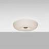 Nimbus 10 opal glass flush mount, glowing | Besa Lighting
