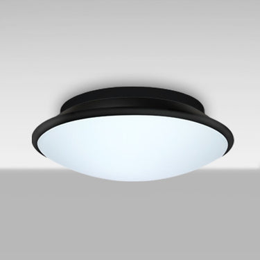 Silk 12 Opal/Black glass, glowing from below | Besa Lighting