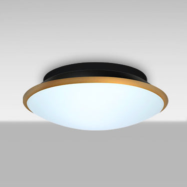 Silk 16 in Opal/Gold glass, glowing from below | Besa Lighting