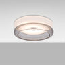 Topper 8 with Opal Glossy/Smoke rings, glowing | Besa Lighting
