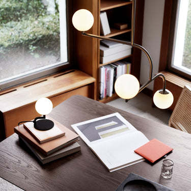 Globe table lamp, Black and Opal, styled in a room | Mobil by Pholc (2)