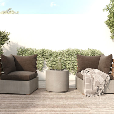 Renava Garza Outdoor Concrete & Teak Corner