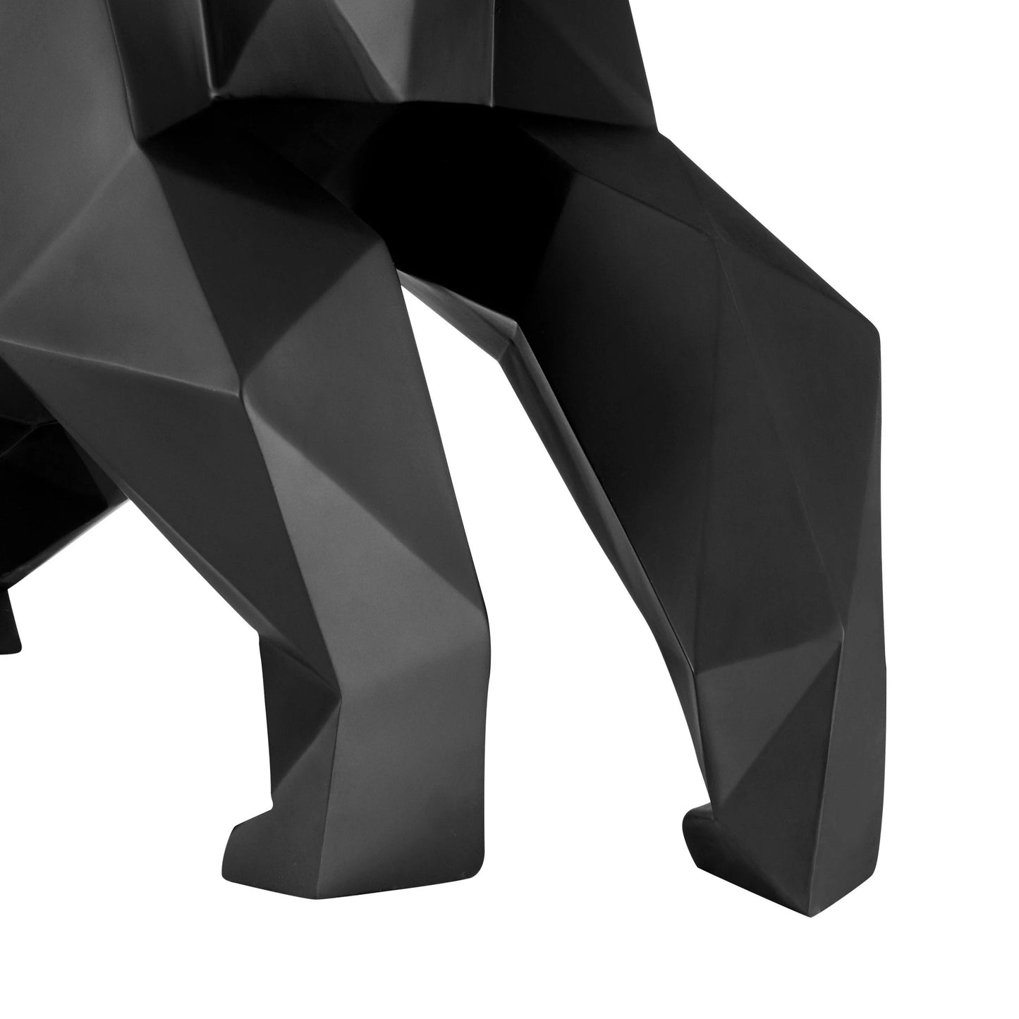 Finesse Decor Geometric Ape Sculpture Matte Black 4