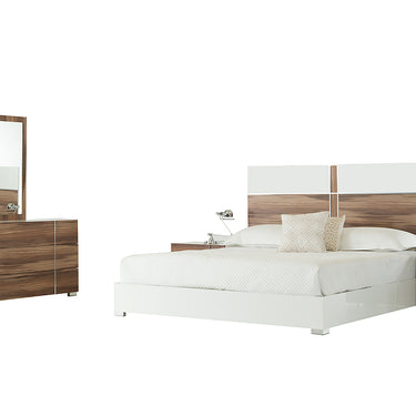 Nova Domus Giovanna Italian White & Cherry Bed