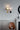 Pair of Penta Glo wall sconces in glass and metal, Made in Italy