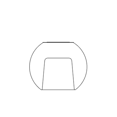 Technical drawing of the Penta Glo Large wall and ceiling light with dimensions