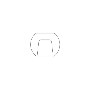 Technical drawing of the Penta Glo Medium wall and ceiling light with dimensions