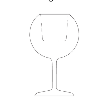 Technical drawing of the Penta Glo Large table lamp with dimensions