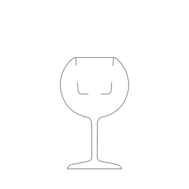 Technical drawing of the Penta Glo Medium table lamp with dimensions
