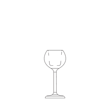 Technical drawing of the Penta Glo Mini table lamp with dimensions