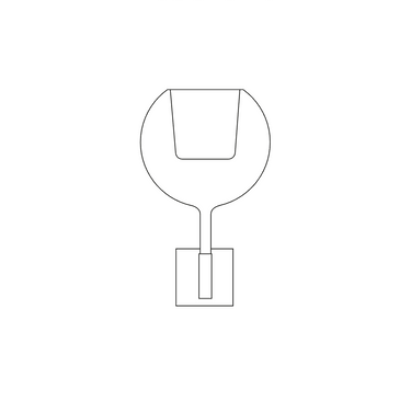 Dimensions drawing of the Penta Glo Medium wall sconce, 9.8 in wide, 17.3 in high, 11 in projection