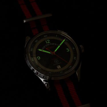 West End Watch Co. Sowar Prima Automatic Watch – Black Dial, NATO Strap, Swiss Movement - Clearance