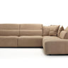 Lamod Italia Grande Italian Desert Leather Right Facing Chaise Sectional Sofa