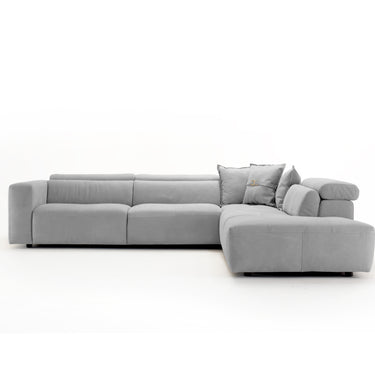 Lamod Italia Grande Italian Light Grey RAF Chaise Sectional Sofa