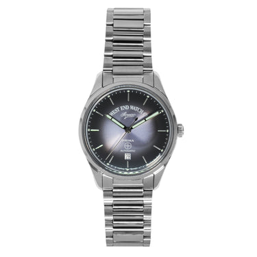 West End Watch Co. Sowar Prima Automatic Watch – Grey Dial, Stainless Steel Bracelet, Swiss Made - Clearance