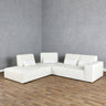Lamod Italia Hollywood Italian White Leather LAF Chaise Sectional Sofa