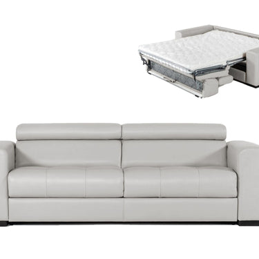 Lamod Italia Icon Italian Grey Leather Sofa Bed