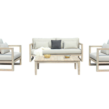 Renava Calm Outdoor Grey Acacia Sofa Set