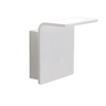 Innermost Bracket WB0883-01 LED wall light in matte white finish, casting warm ambient glow upwards and downwards in a modern living room.