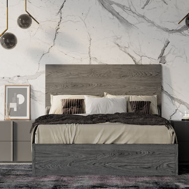 Nova Domus Lucia Full Size Italian Matte Grey & Elm Grey Bed
