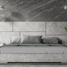 Nova Domus California King Marbella Italian Grey Marble Bed with 2 Nightstands