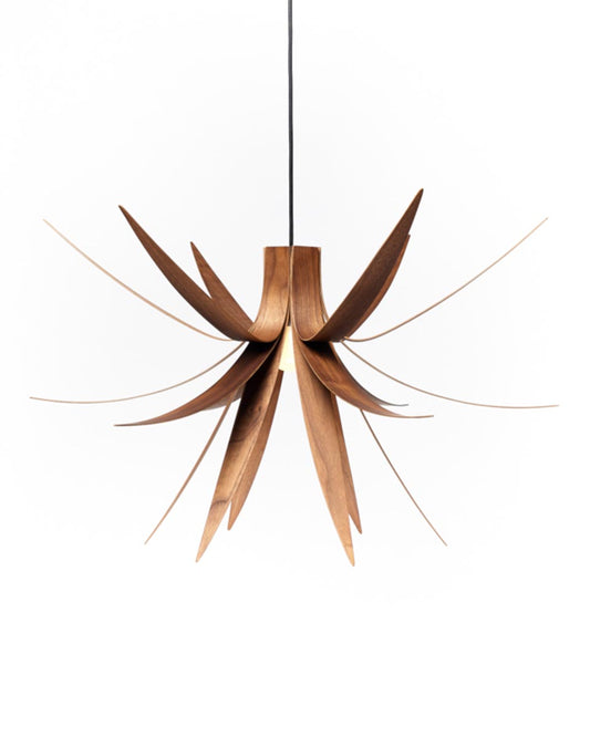 MacMaster Design Iris Pendant Light - Large in Walnut Finish