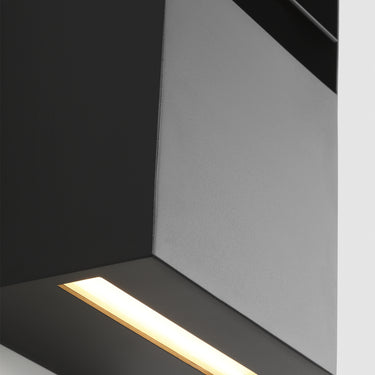 Weatherproof black outdoor wall light 19 inch with warm 2700K LED illumination