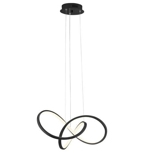 Finesse Decor Knotted LED Dimmable Chandelier - Black 1