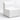 Zig armless chair in white vinyl, one curved back over a square seat, on a soft grey studio ground