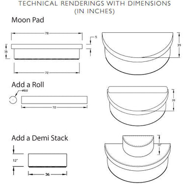 La Fete Design Furniture Moon Pad Semi Circle Pad at MetropolitanDecor.com