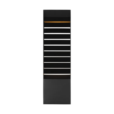Visual Comfort Lamel 19" black aluminum outdoor wall light for luxury homes