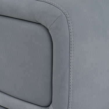 Lamod Italia Mood Blue Leather Right Facing Sectional Sofa