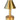 Mini Lara rechargeable lamp, Antique Brass with Tapered Metal Shade