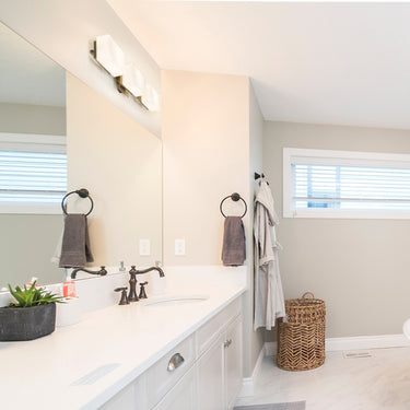 Lido vanity light, in a bath | Besa Lighting