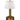 Mini Lily rechargeable lamp, Dark Antique Brass with Pleated Shade