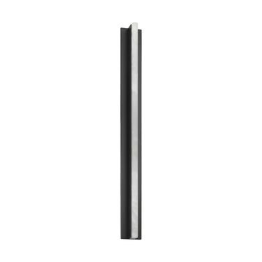 Contemporary bronze wall lamp, 32 inches tall, ideal for hotel or office lighting.