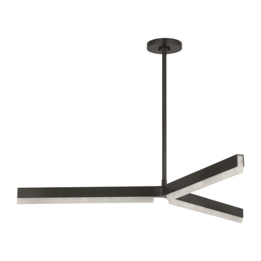 Luxury 42-inch bronze LED chandelier from Linea collection, ideal for dining room lighting.