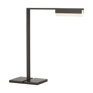 Visual Comfort alabaster and bronze table lamp with integrated LED, 90 CRI for true color rendering