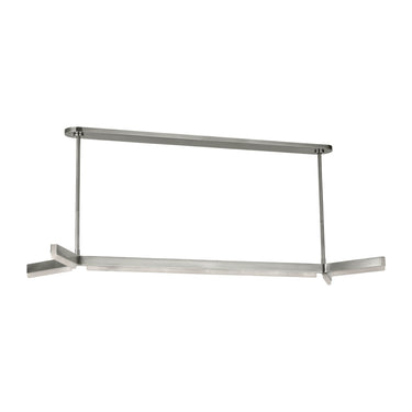 Kelly Wearstler Linea Collection brass 54.6-inch dimmable LED ceiling light fixture, perfect for office or hotel lobbies.