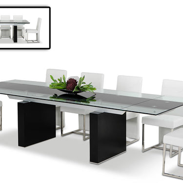Lisbon Glass Extendable Dining Table