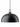 Modern matte black metal pendant light by Patrick Norguet for Lodes